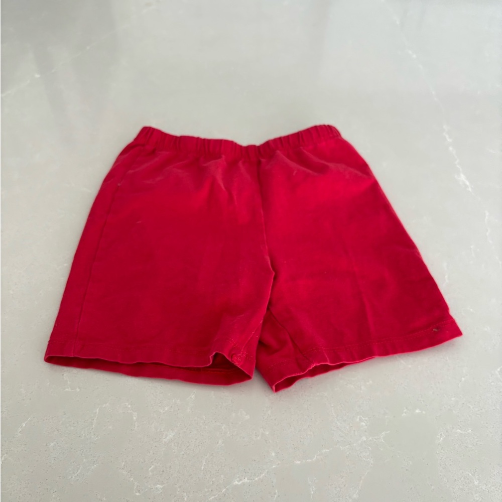 Red Cotton Shorts
